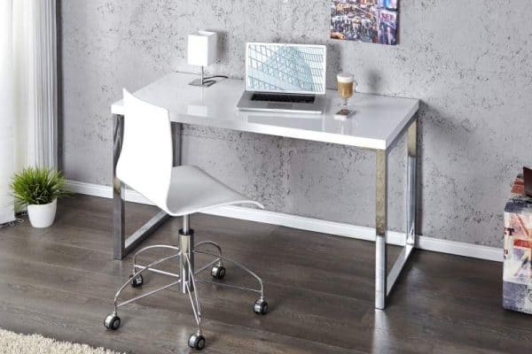 Biely písací stôl White Desk 60 x 120 cm – 40 mm »