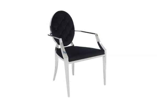Čierna jedálenská stolička s područou Modern Barock »