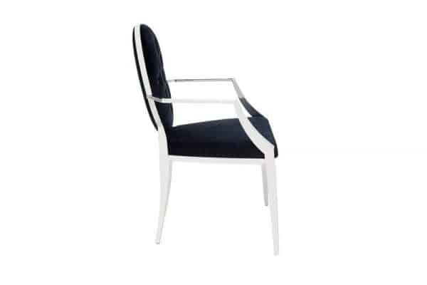 Čierna jedálenská stolička s područou Modern Barock »