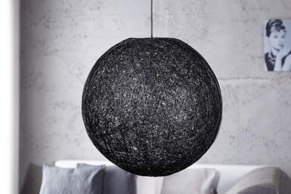 Čierna závesná lampa Cocoon M Ø 35 cm »