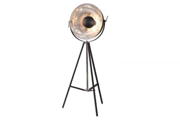 Čierno-strieborná stojanová lampa Big Studio 160 cm »