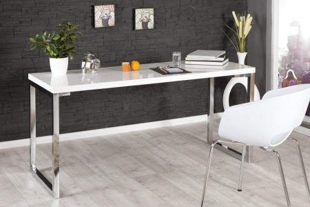 Písací stôl White Desk biela 160x60cm