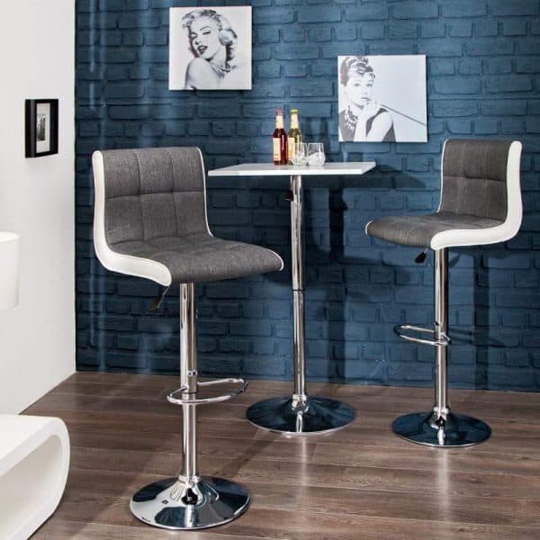 Sivo-biela barová stolička Modena »