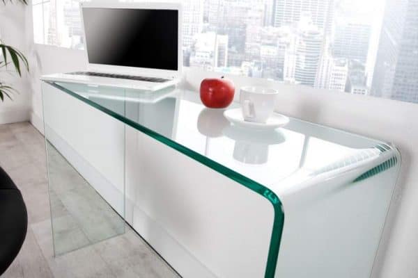 Sklenený písací stôl Ghost 35 x 100 cm »