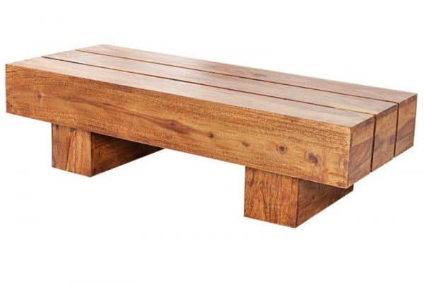 Masívny drevený konferenčný stolík Bolt 45 x 100 cm »