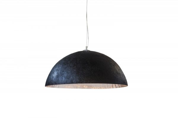 Čierno-strieborná závesná lampa Glow Ø 70 cm »