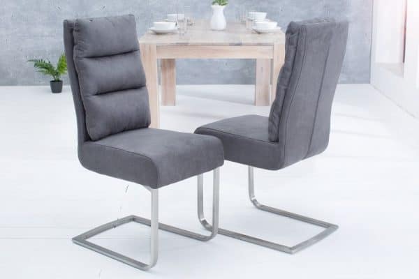 Sivá jedálenská stolička Comfort Vintage »