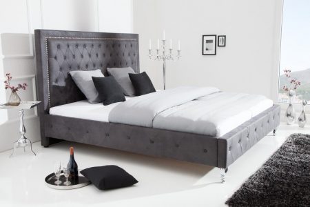 Sivá posteľ Extravagancia 180x200cm