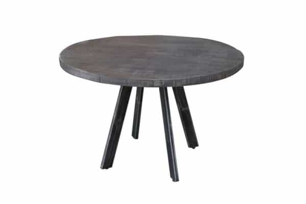Sivý okrúhly jedálenský stôl Iron Craft 120cm