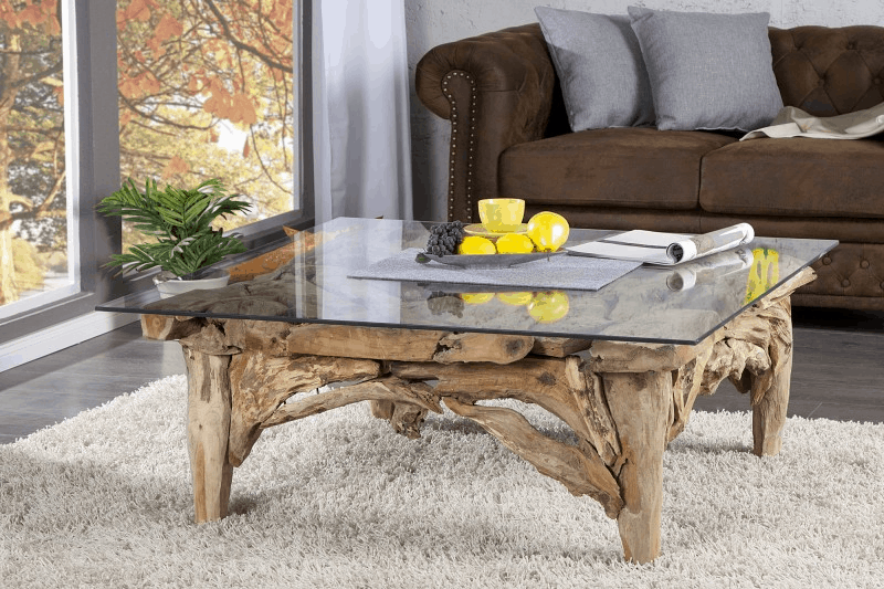 stol z naplaveného dreva