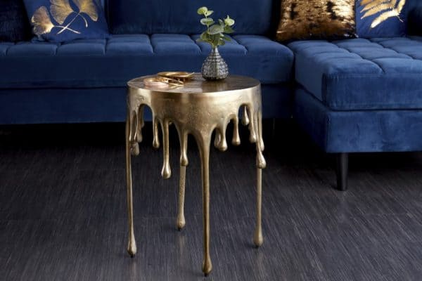 Príručný stolík Liquid Line 51cm zlatý