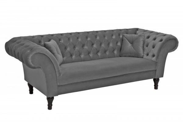 Sofa Paris II 230cm striebornošedá zamat