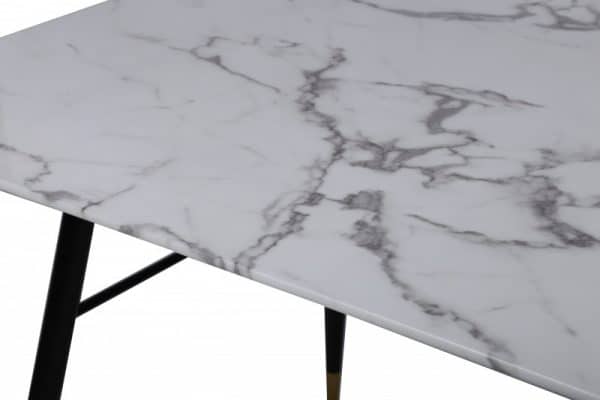 Jedálenský stôl Paris 180cm sklo mramor-Optik biela