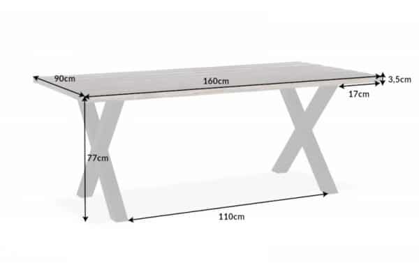 Jedálenský stôl Genesis Vintage 160cm agát hnedá
