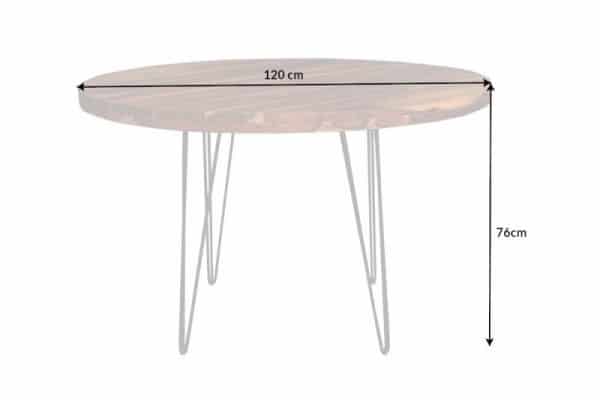 Jedálenský stôl Makassar 120cm sheesham rund