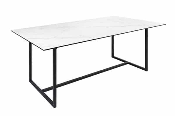 Jedálenský stôl Symbiose 200cm keramika biela mramor-Optik
