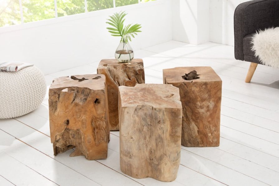 Naplavené drevo robí z každého nábytku originálny a jedinečný dizajnový kúsok. Zdroj: iKuchyne.sk