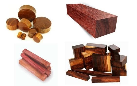 Rôzne dreviny sa pýšia rozličnou farebnosťou, štruktúrou, i vlastnosťami. Zdroj: Pinterest.com