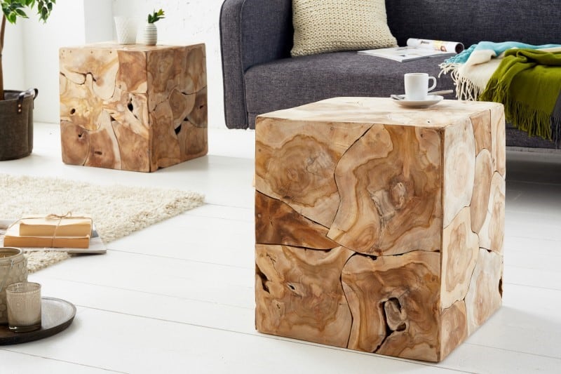 Na nábytok z exotického dreva, ako je napríklad tento konferenčný stolík z teaku, sa nebudete vedieť vynadívať. Zdroj: iKuchyne.sk