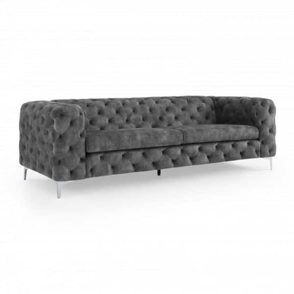 Sofa Modern Barock 240cm dunkelsivá zamat