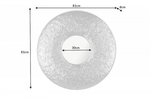 Nástenné zrkadlo Unique 81cm strieborná