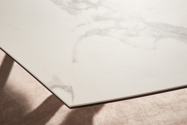Jedálenský stôl Inception 130-190cm biela mramor Optik