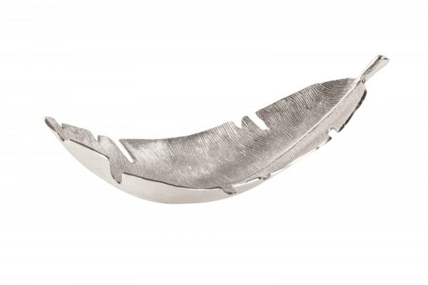 Schale Silver leaf 62cm im Blatt Design